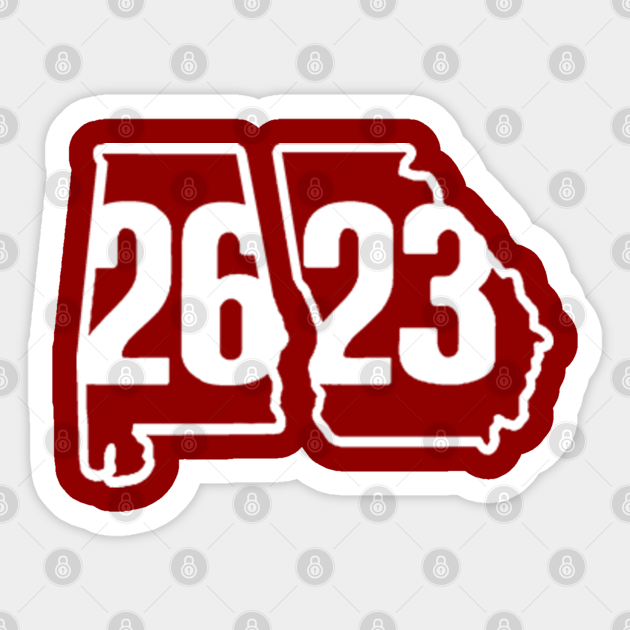 ALABAMA SCORE Alabama Crimson Tide Sticker TeePublic